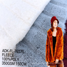 100% polyester wholesale textiles garment varley sherpa flannels fabric changshu baoyujia fleece knitted jersey overcoat fabric